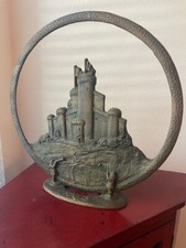 Antique 1920's Tower Castle Radio Cone Speaker Cover /Doorstop Art picture
