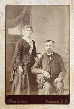ORIGINAL WILD WEST DEADWOOD DAKOTA TERRITORY - CABINET CARD PHOTO 1879-1886 picture