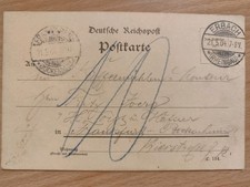Historical postcard 1904 additional fee Erbach/Rheingau to Frankfurt-Bockenheim picture