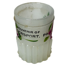 COUDERSPORT PA Antique MILK WHITE Depression Glass Souvenir TRINKET CUP picture