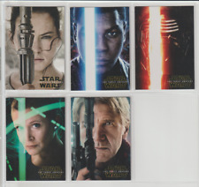 2015 TOPPS Star Wars Force Awakens SERIES 1 - CHARACTER POSTER SET (5) picture