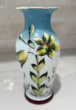 Antique Victorian Bristol Glass Vase 9