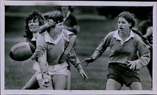 LG890 1978 Orig Lyn Alweis Photo DENVER WOMEN'S RUGBY GAME Jarring Hit Lost Ball picture