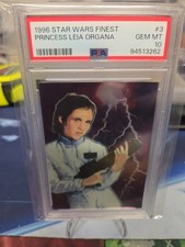 Princess Leia Organa 1996 Topps Star Wars Finest PSA 10 3 picture