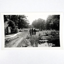 VTG 1930s Photo Michigan State College Sunken Garden Dundee IL Lueck Family MSU picture