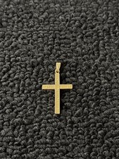 Vintage Etched Cross Pendant 1/20 12K Gold Filled GF picture