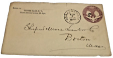 1894 NEW YORK CENTRAL NYC MOIRA & BRANDO RPO HANDLED ENVELOPE FRONT TUPPER LAKE picture