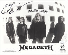 Dave Mustaine David Ellefson signed autographed 2001 Megadeth 8x10 B&W photo JSA picture