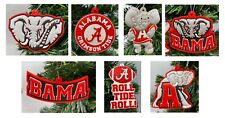 University of Alabama  Crimson Tide  7 Piece Christmas Ornament Set.  BRAND NEW picture