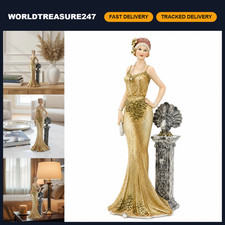 13 Inch Roaring 20s Figurine - Victorian Lady Statue, Vintage Home Decor, Art De picture