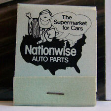 Rare Vintage Matchbook Cover D1 Nationwise Auto Parts Supermarket For Cars Guy picture