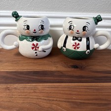 New Johanna Parker Christmas 2026 Green Snowman Mugs Set picture