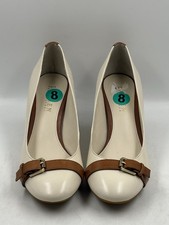 Vintage Ralph Lauren Womens Two-Tone Pumps Buckle Size 8 Spectator Classic Y2K picture