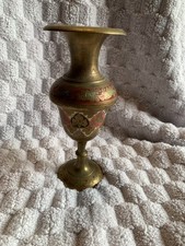 Vintage Handcrafted Brass pedestal Vase picture