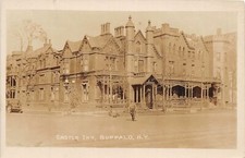 J29/ Buffalo New York RPPC Postcard c1910 Castle Inn Hotel Man Fillmore House 73 picture