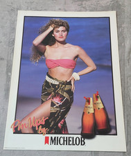 Vintage 1986 Michelob beer poster ad Original Anheuser 20x28 bikini Pin Ups picture