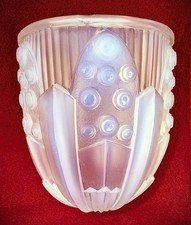 French Art Deco Opaline Glass Chandelier Sconce Shade By G. Leleu #2 picture