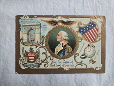 George Washington for the Sake of God & Country  Patriotic 1910 Postcard #KK picture