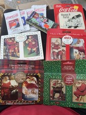 Coca-Cola Nostalgia Playing Cards w/ Collectible Tins & 6 Coasters Set picture