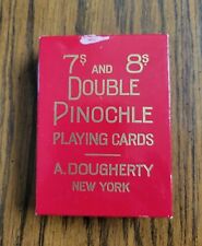 One Deck Vintage A. Dougherty 7s & 8s Double Pinochle Playing Cards New York picture