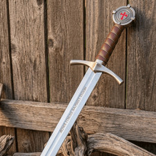 37 Inch Faithkeeper Knights Templar Sword Handmade Steel Crusader Replica picture