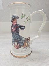 vintage Norman Rockwell collector's stein mug manufactured by Gorham Fine China. picture