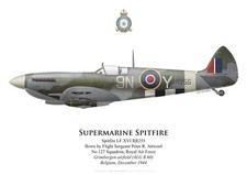 Print Spitfire Mk XVI, F/S P. Attwool, No 127 Squadron RAF, 1944 (by G. Marie) picture