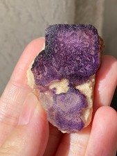 Exquisite Natural Purple-edged Cubic Fluorite Crystal Mineral Specimen,China picture