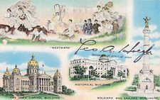 Leo Arthur Hoegh Iowa State Governor decorated Army officer Vtg Postcard F35 picture