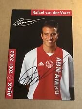 Rafael van der Vaart, Netherlands 🇳🇱 Ajax Amsterdam  2001/02 hand signed picture