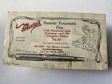 Vtg Moore’s Sautoir Moore Fountain Pen  Ink Blotter Battle Creek Michigan picture
