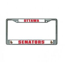 ottawa senators nhl ice hockey team fan chrome license plate frame made in usa picture