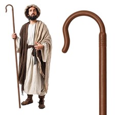 Gagift World Adjustable Shepherd Staff, 63IN Crook Cane for Wizard Costume picture
