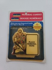 Vintage 1984 MOTU He-Man Numeral Birthday Candle MOC Rare Carded Mattel picture