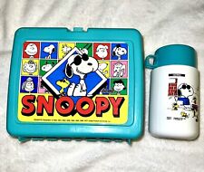 VINTAGE NEW PEANUTS SNOOPY 1971 UNITED FEATURE SYNDICATE LUNCHBOX AND THERMOS picture