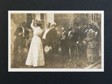Rare 1920s RPPC Candid Postcard President William H Taft & Warren G Harding AZO picture