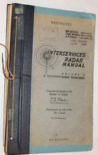 VTG 1946 RAF AIR MINISTRY BOOK INTERSERVICES RADAR TECHNIQUES MANUAL/RESTRICTED picture