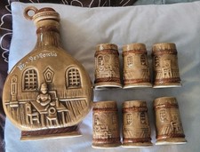Ceramic Stoneware Antique Grès Cérame French Wine Decanter with Stopper picture