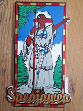 Vintage Sacajawea Native American Souvenir Fridge Magnet Refrigerator TMG 1998 picture