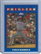 2008 Topps Chrome Cole Hamels #10 Blue Refractor Parallel Phillies  picture