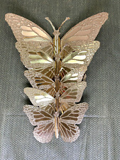 Vintage Metal Brass Butterflies HOMCO Home Interiors Wall Decor Lot of (5) picture