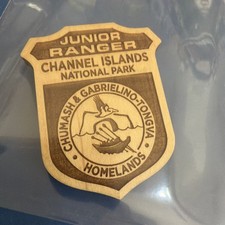 CHANNEL ISLAND Junior Jr National Park Ranger Wooden Souvenir Badge picture