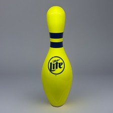 Vintage Miller Lite Beer Wood Bowling Pin 15” Advertising Bar Display Breweriana picture