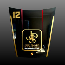 Genuine Porsche 911 Display Hood Wall Art Black & Gold 70s Racing Livery #12 picture