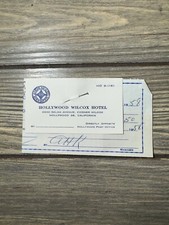 Vintage Hollywood Wilcox Hotel Receipt From 1958 picture