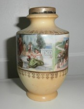 Antique Charles May Sterling Rim Scenic Roman Greek Miniature Cabinet Vase 5