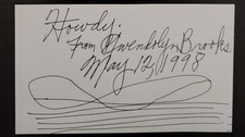 GWENDOLYN BROOKS AUTOGRAPH SKETCH HOWDY 1ST AFRICAN AMERICAN PULITZER AUTHOR C picture