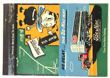 vintage BE MAC Way TRUCKING Royal Flash BILLBOARD Matchbook cover w/striker picture