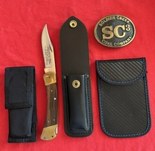 BUCK 110 USA - PRESENTATION EXAMPLE (2) DOT 1974-1980 SHEATH & MATCHING BUCKLE picture