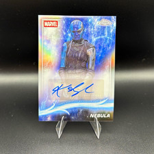 Topps 2025 Marvel Studios Chrome Nebula AA-KG Karen Gillan Auto picture